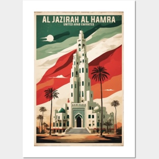 Al Jazirah Al Hamra United Arab Emirates Vintage Travel Tourism Posters and Art